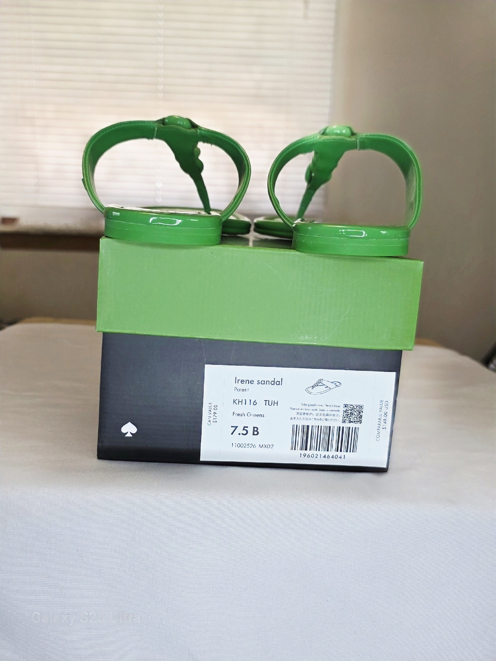 Kate Spade Patent Irene Sandals In Fresh Greens Size 7.5B - Picture 8 of 9